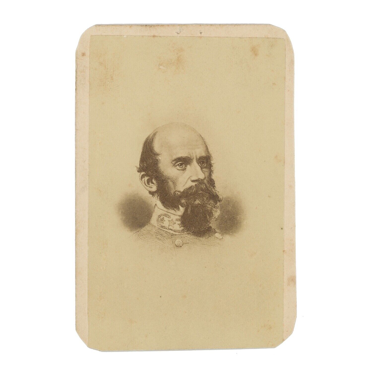 Civil War CDV from Engraving of Confederate General Richard S. Ewell