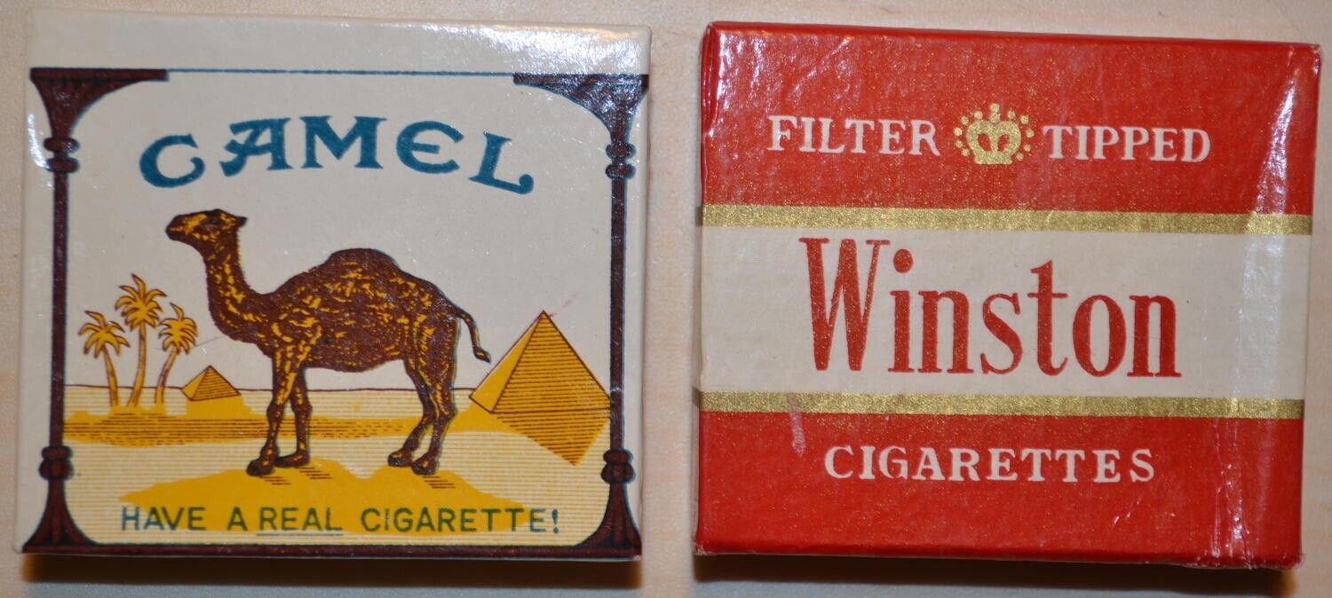 Vintage Camel & Winston Cigarette Lighters Unused