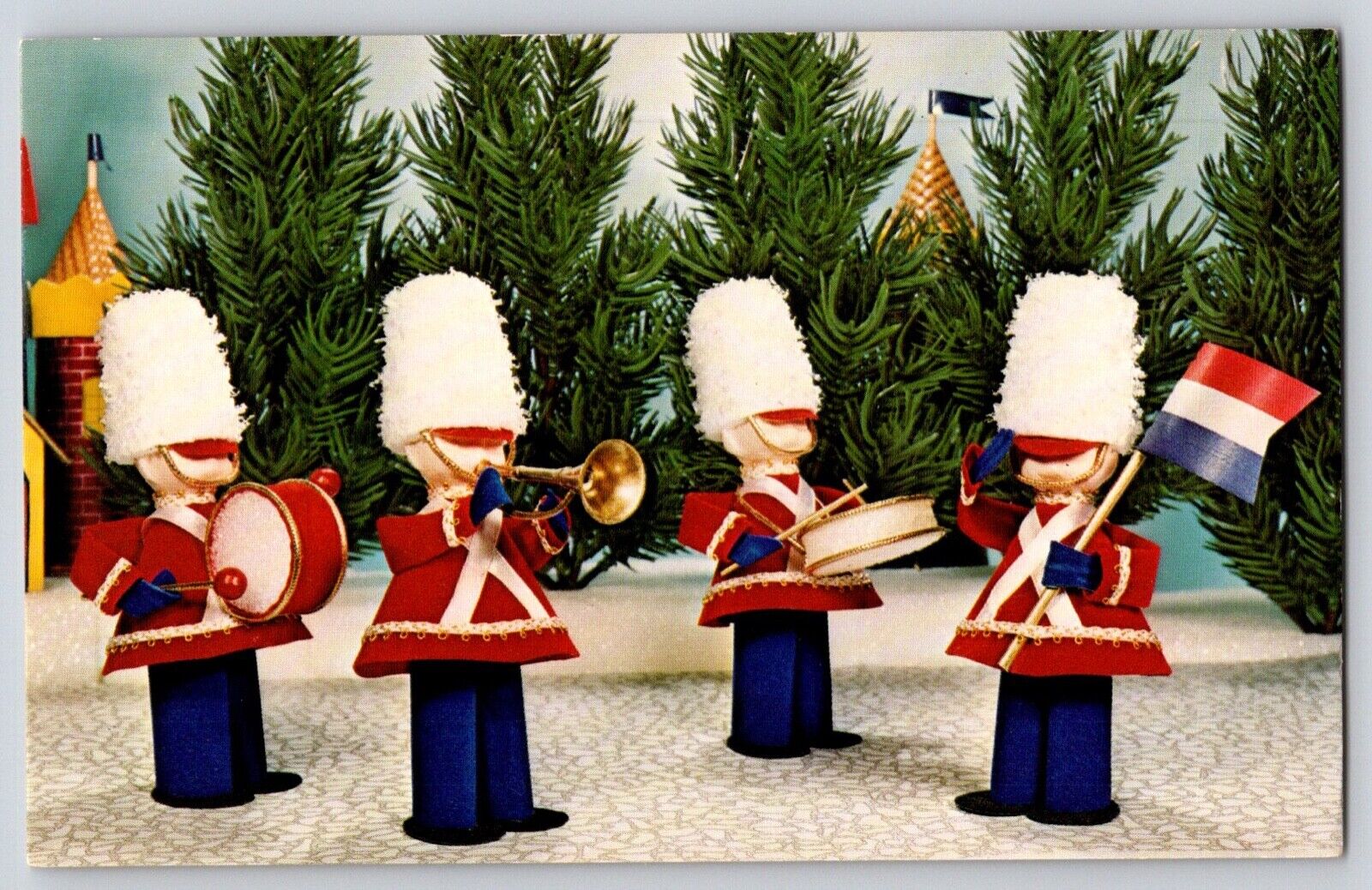 Postcard Christmas Cadets Musicians Craft