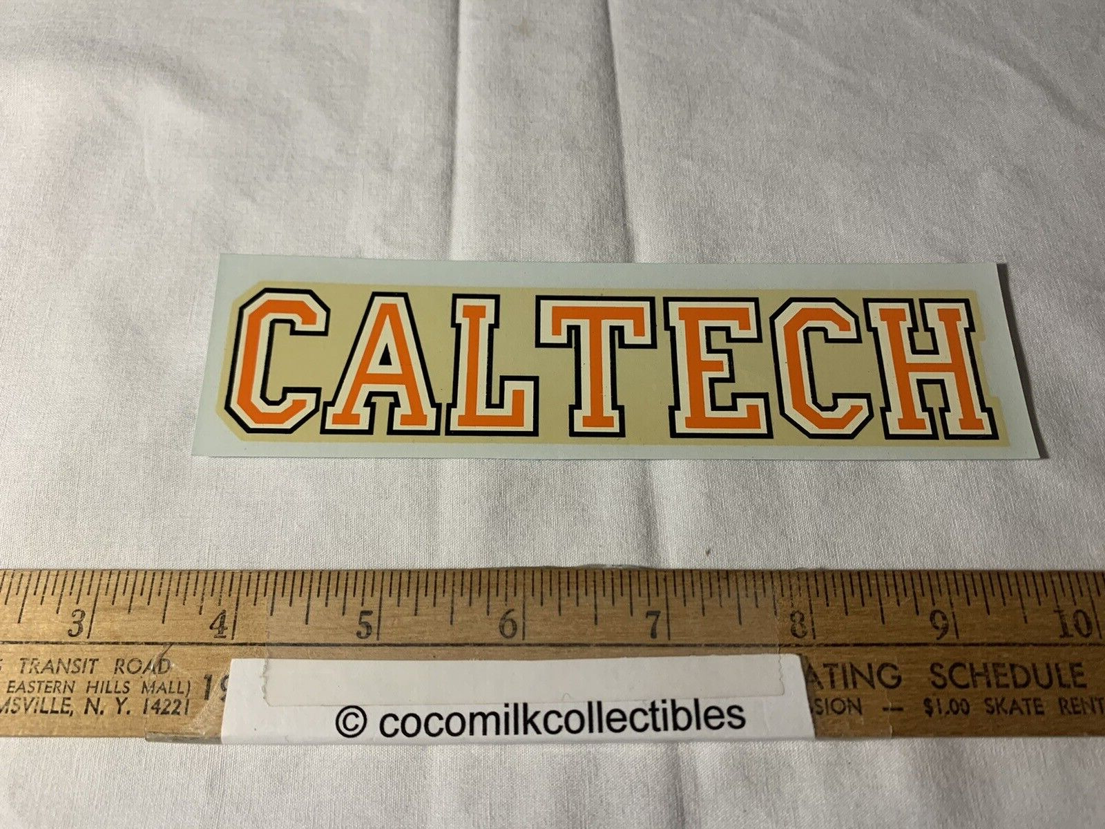 Vintag 1980\'s Decal Sticker Window Type Caltech California Institute Pasadena CA