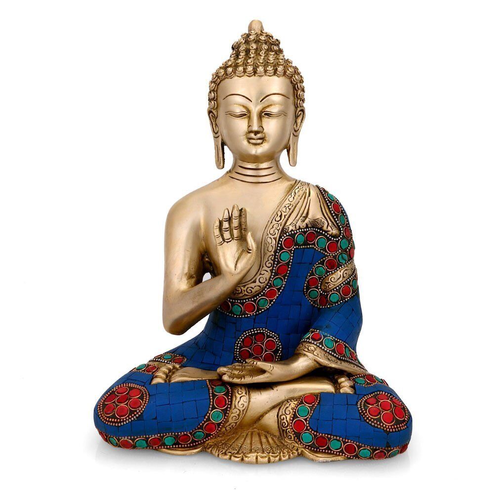 Abhaya Buddha Idol Tibet Buddha Brass Statue-Buddhist Buddhism Decorative Figuri