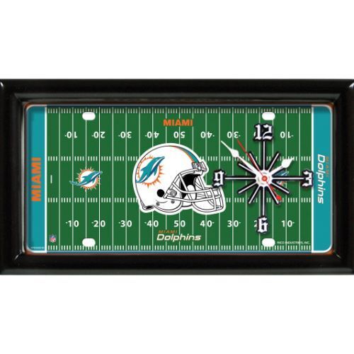 GTEI NFL Miami Dolphins Field Wall/Desk Clock for Home or Office