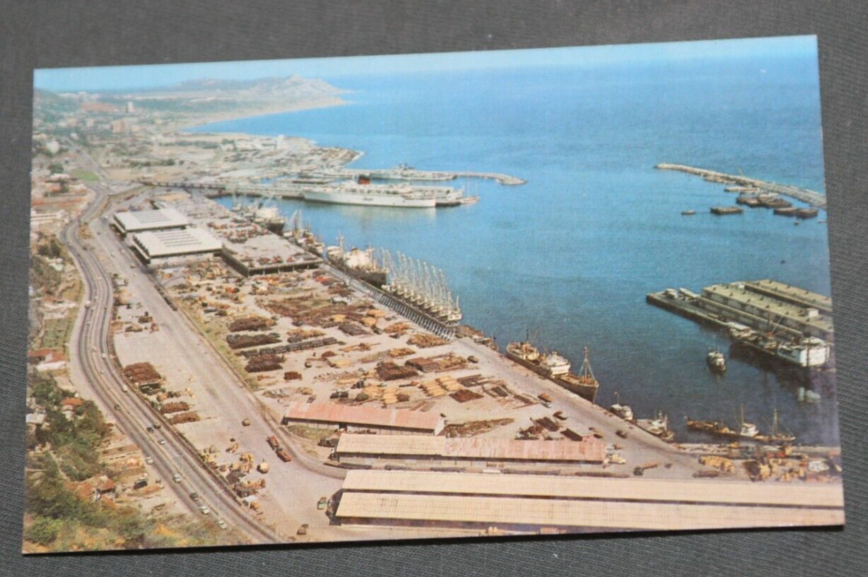 Vintage Postcard: General View of Port of La Guaira, Venezuela