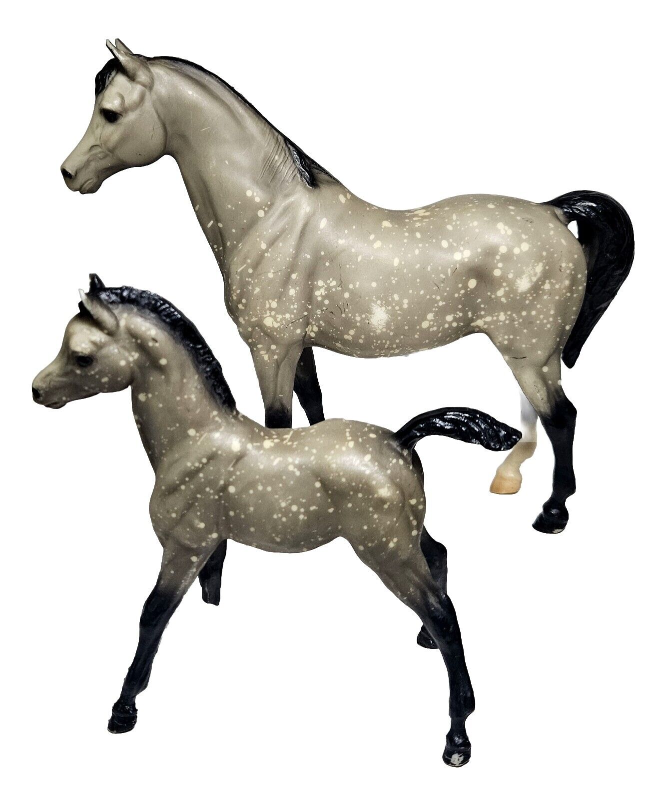 Breyer Spirit of the Wind Arabian Mare & Foal Set Dapple Gray 1991 (Read Desc.)