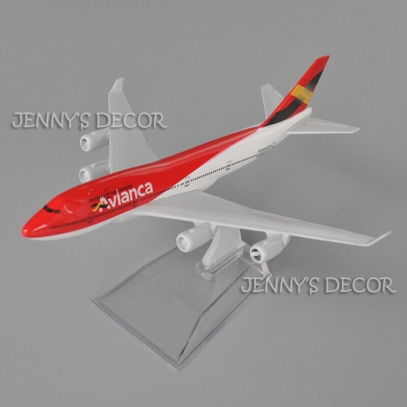 1:400 Scale Diecast Metal Plane Model Toy Boeing 747 Avianca Airlines Replica
