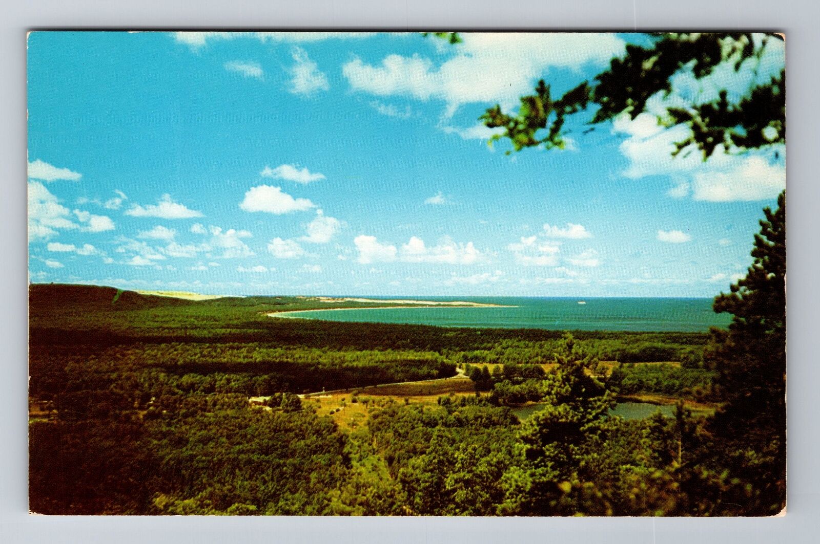 Miller Hill MI-Michigan, Lake Michigan, Sleeping Bear Point, Vintage Postcard