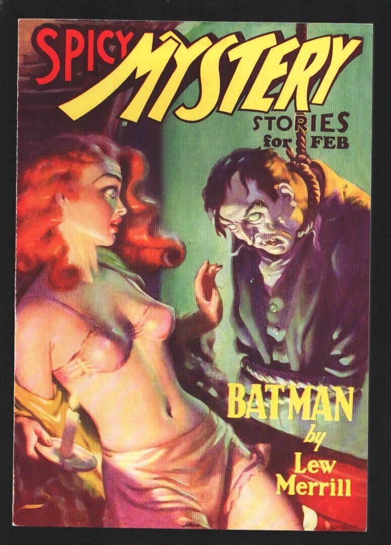 Spicy Mystery Stories Pulp Replica Edition 2/1936-Batman horror hanging cover...