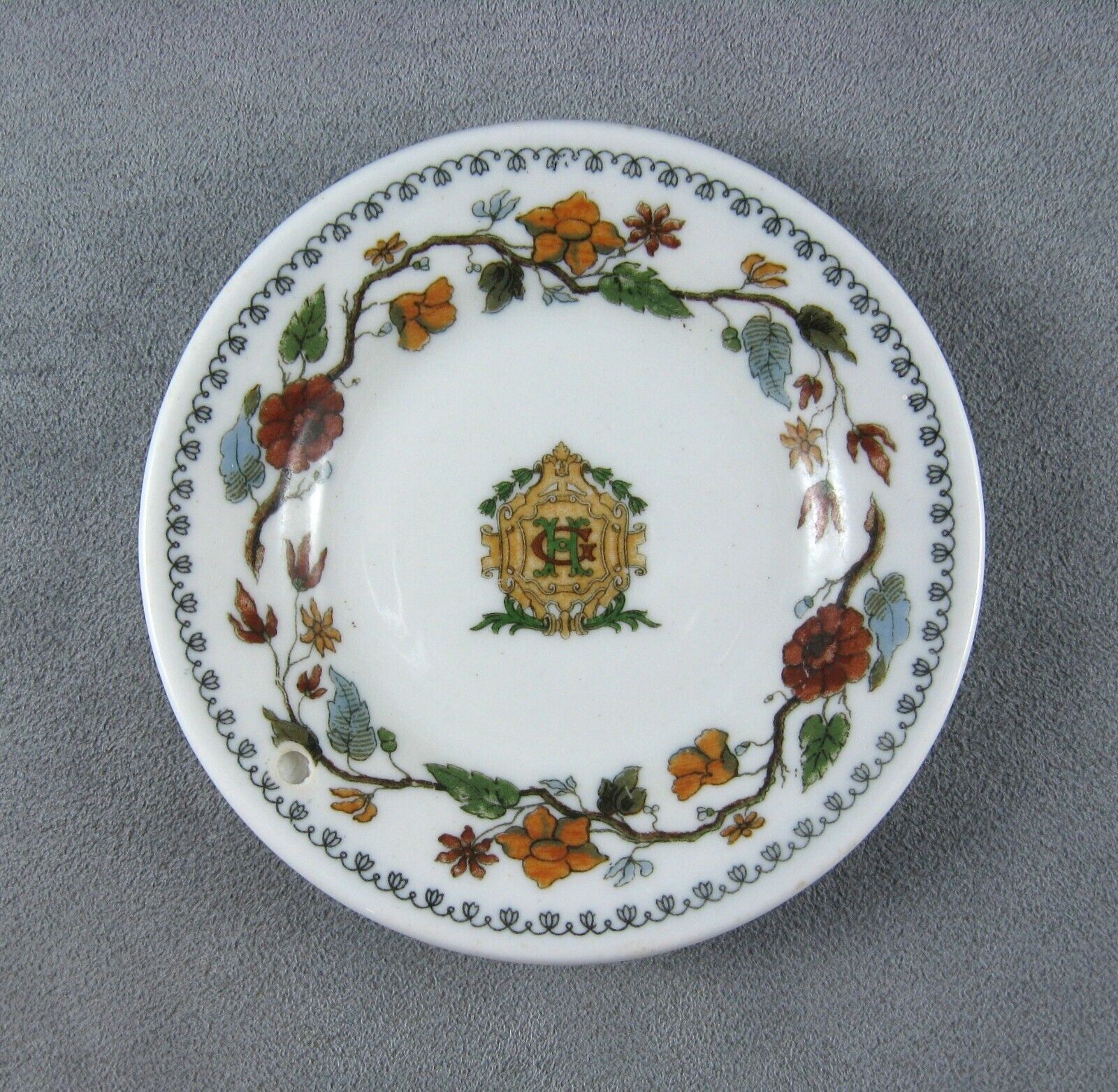 1924 O.P. Co. Syracuse China BUTTER PAT The Greenbrier Hotel Sulphur Springs WV