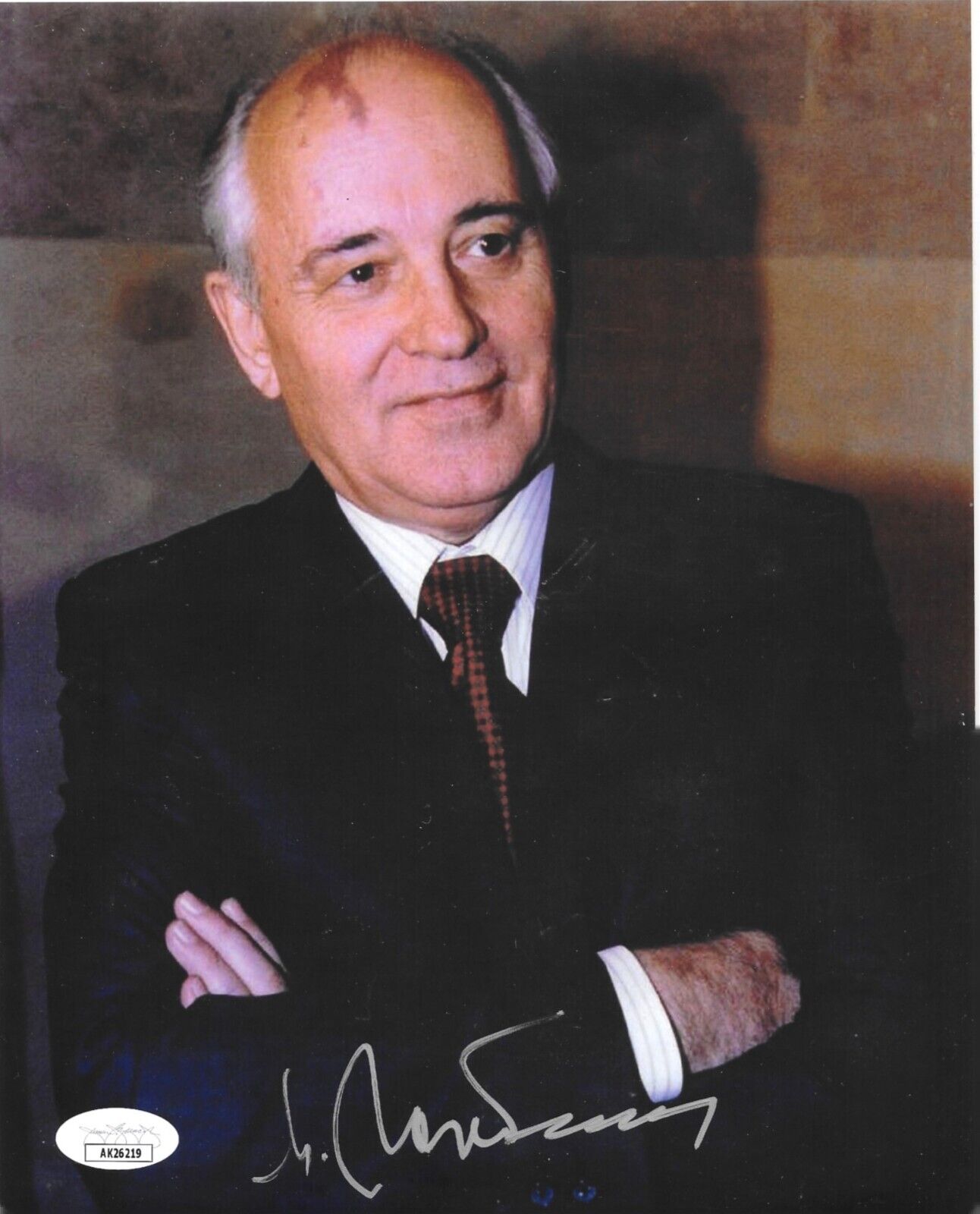 Russian President Mikhail Gorbachev 8x10 Photo USSR Historical Autograph JSA COA
