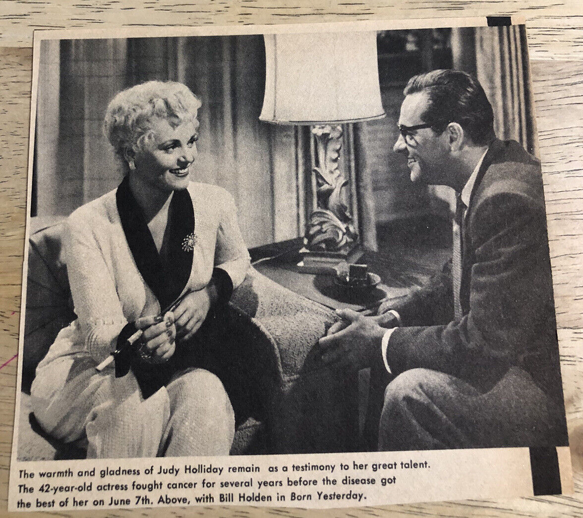 1965 Remembrance JUDY HOLLIDAY - Magazine Clipping