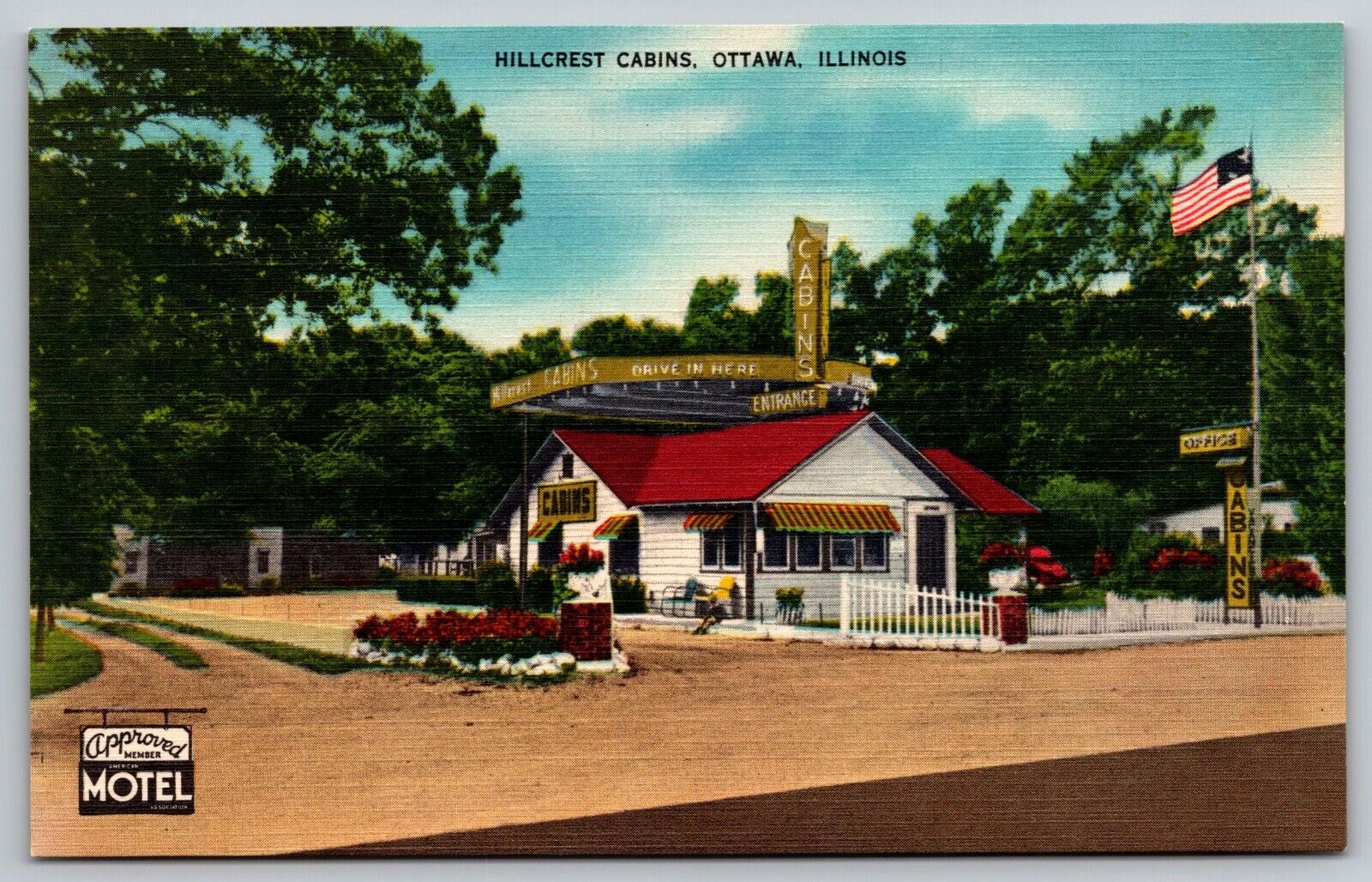 Vintage Postcard Hillcrest Cabins Ottawa Ill. *C5328