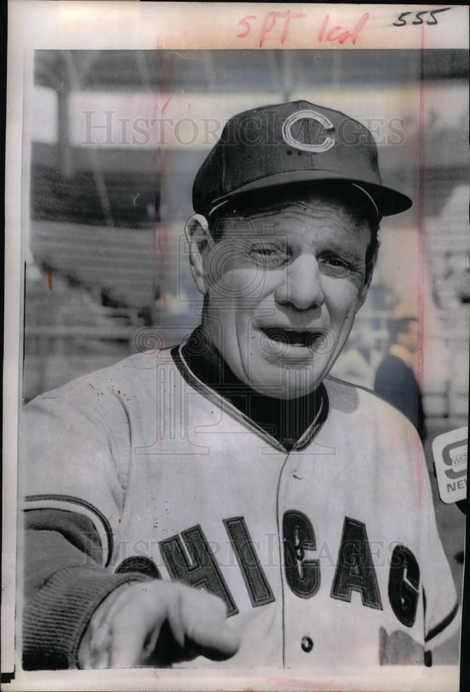 1968 Press Photo Leo Durocher Manager Chicago Cubs