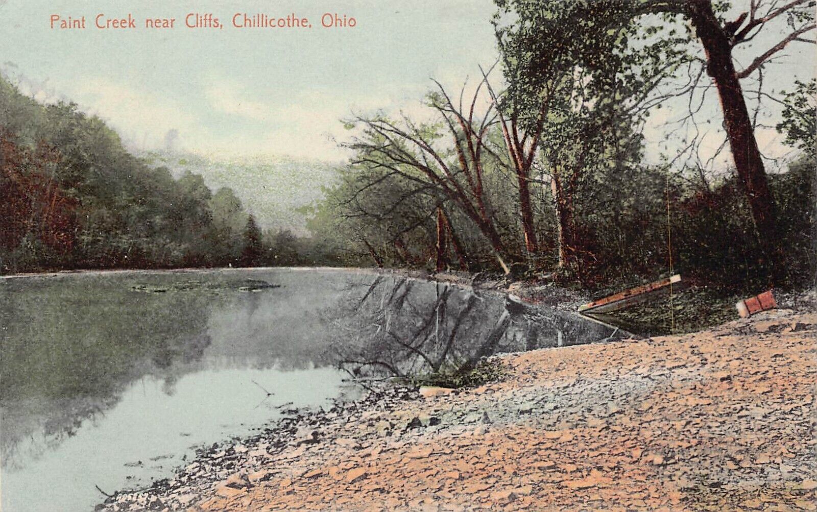 Chillicothe OH Ohio Paint Creek Scioto River Vtg Postcard C52