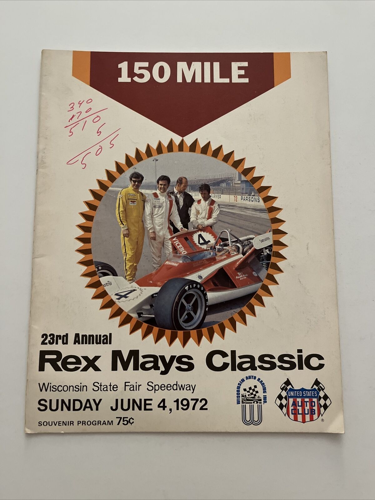 1972 Race Program: 23rd Annual Rex Mays Classic Souvenir Program