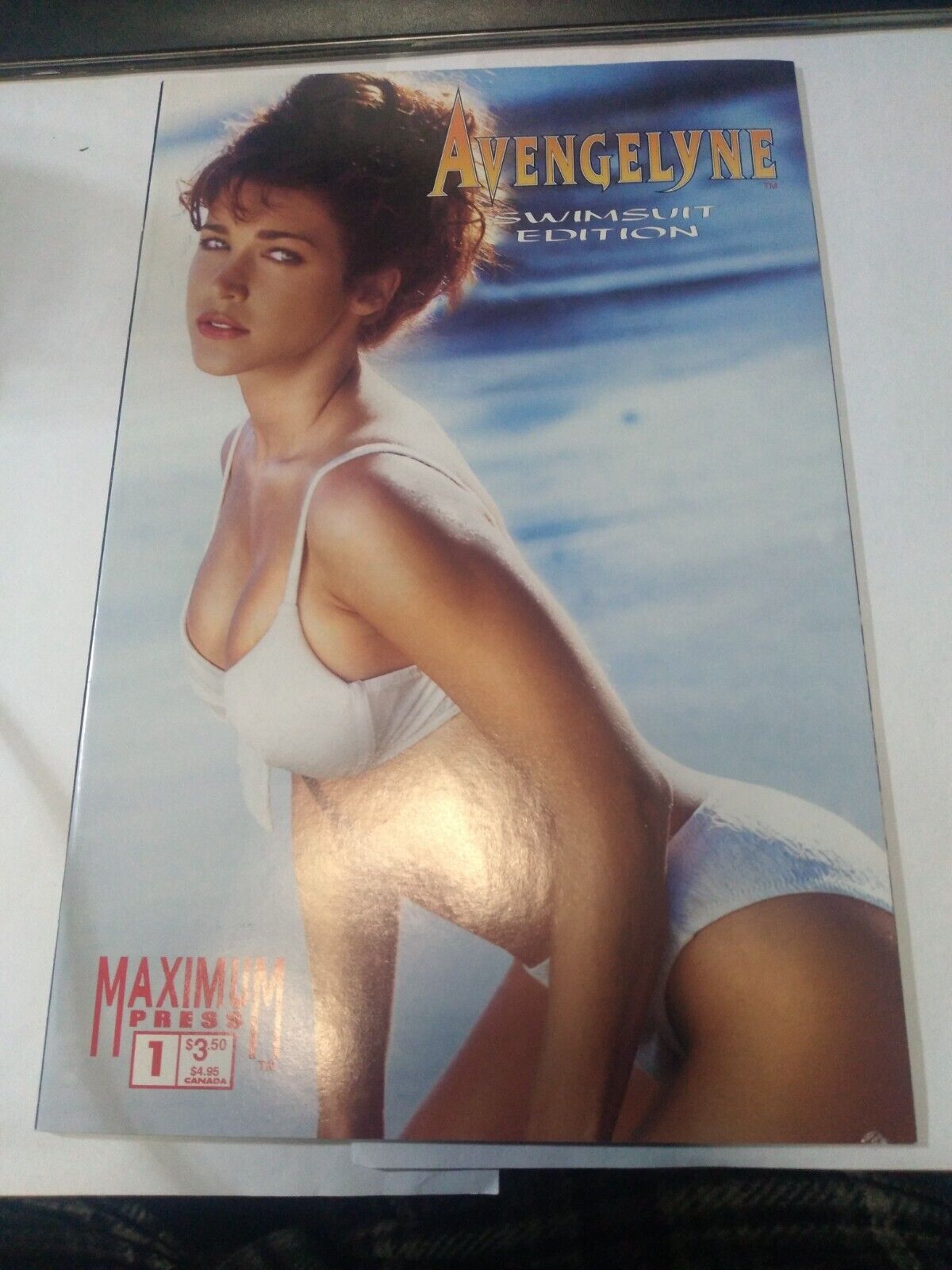 AVENGELYNE SWIMSUIT EDITION #1 (1996) MAXIMUM COMICS RARE 2ND PRINT PHOTO COVER
