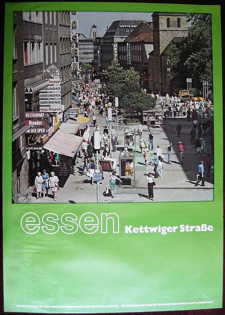 Original Poster Germany Essen Kettwiger Street Strasse People Promenade