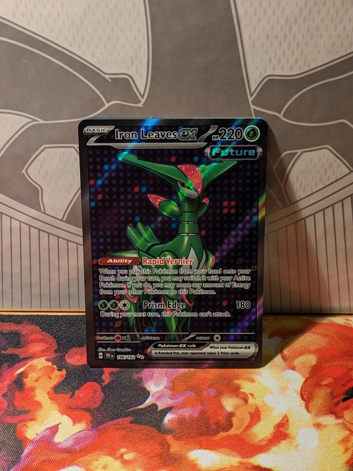 Iron Leaves Ex Temporal Forces Full Art Pokemon Card 186/162 NM