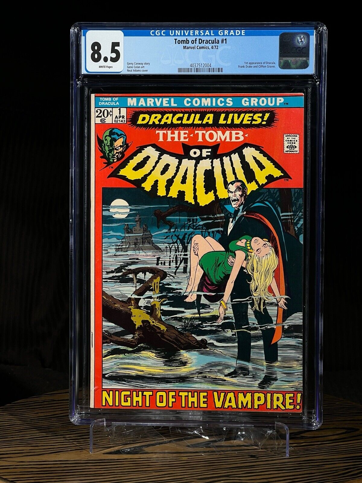 TOMB OF DRACULA #1 CGC 8.5 April 1972 KEY ISSUE 1st Appearance Neal Adams Marvel