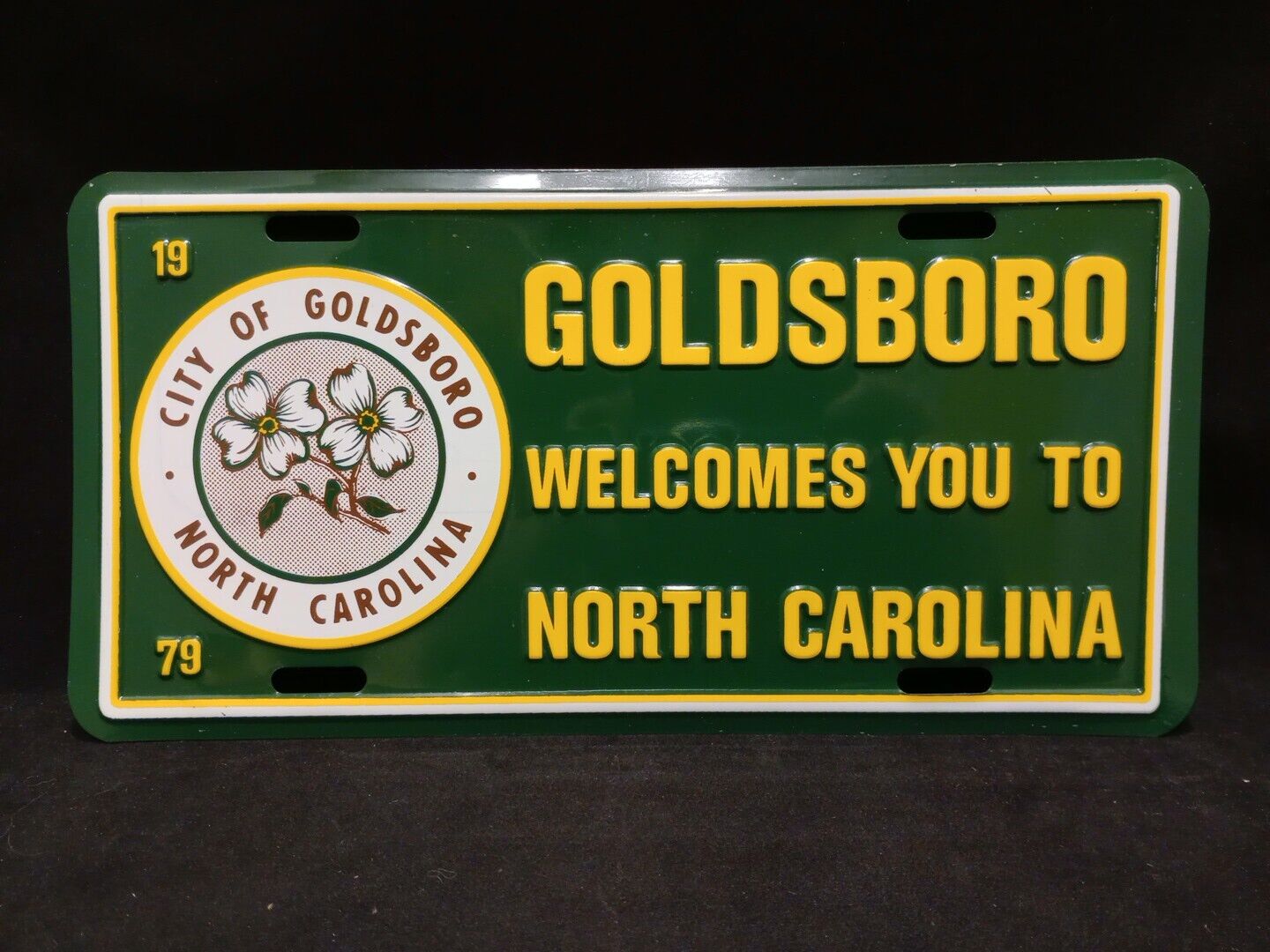 Vintage 1979 Goldsboro NC License Plate Goldsboro Welcomes You To North Carolina