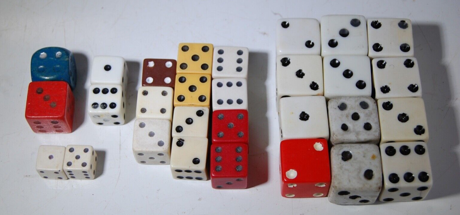 29 Vintage Miscellaneous Dice from 1/2\