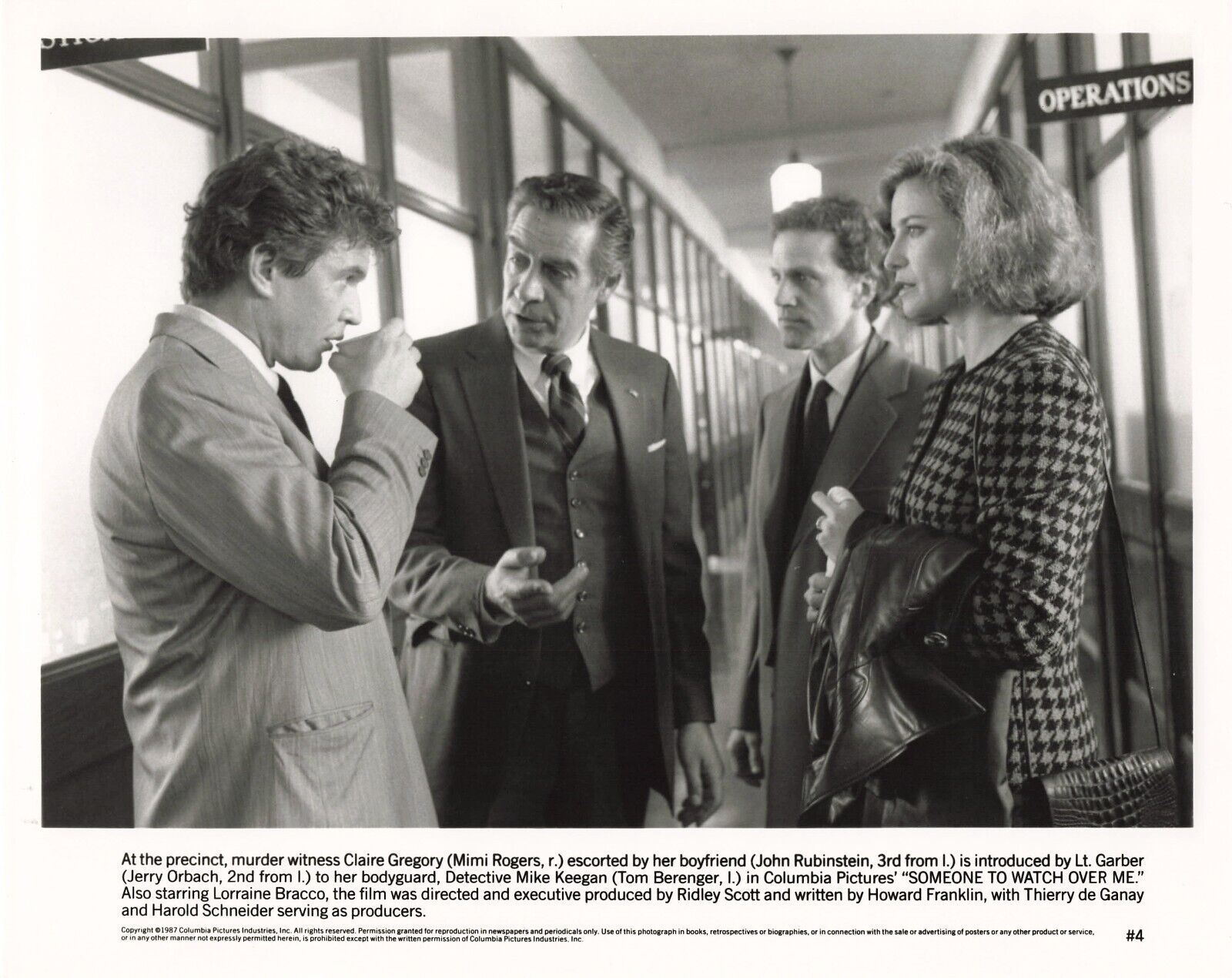 Someone To Watch Over Me 1987 Movie Photo Tom Berenger Mimi Rogers 8x10 2  *P64a