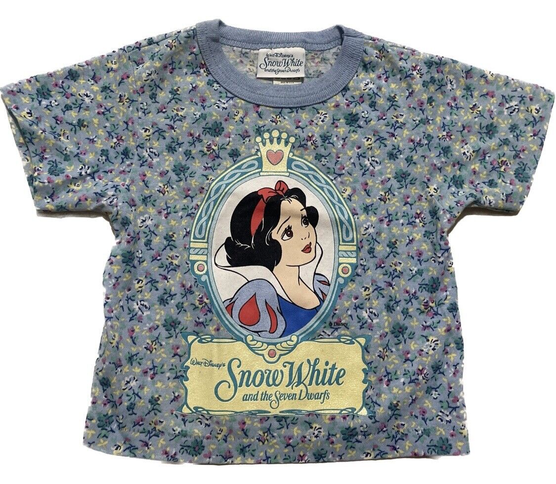 Vintage Kids Snow White Disney 2t Shirt AOP Rare Size 2t