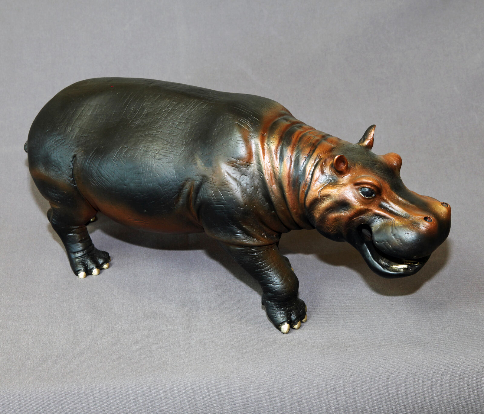 INCREDIBLE HIPPOPOTAMUS BRONZE HIPPO ART SCULPTURE FIGURINE by Barry Stein