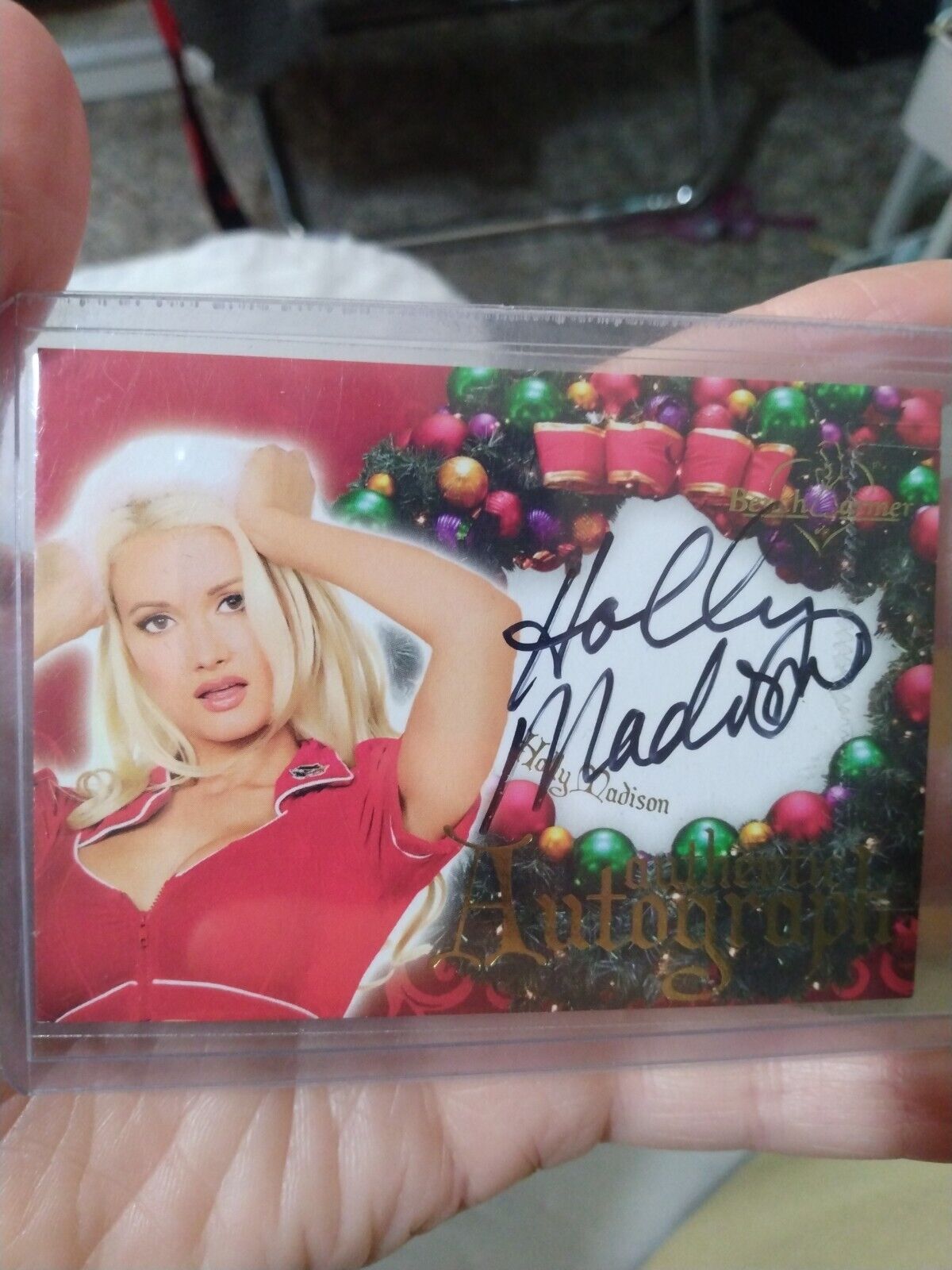 Holly Madison Playboy playmate Bench Warmer 2006 Holiday Authentic Autograph 🔥
