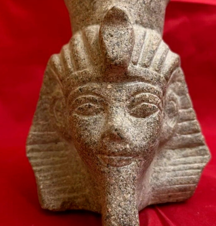 Unique Ancient Egyptian Antiques Of Pharaonic Head Of King Tutankhamun Rare BC