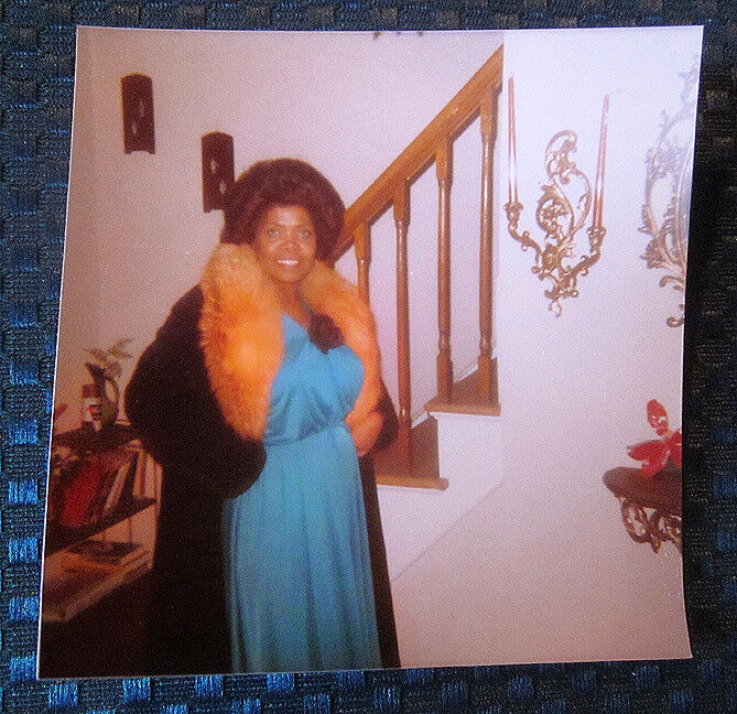 1974 Attractive African American Classy Lady in COLOR Original Photo