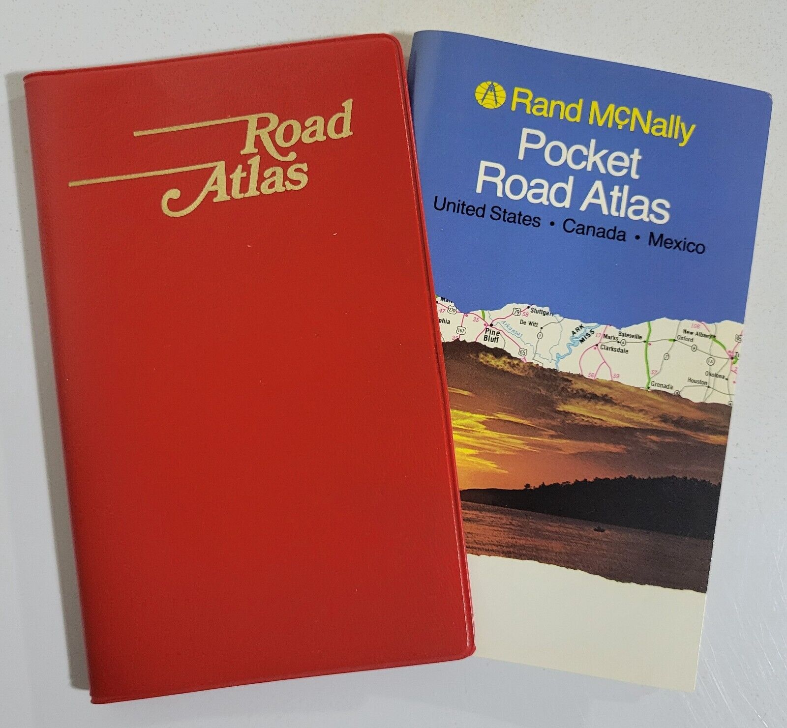 1983 Rand McNally Pocket Road Atlas with Vinyl Cover US Canada Mexico Vintage