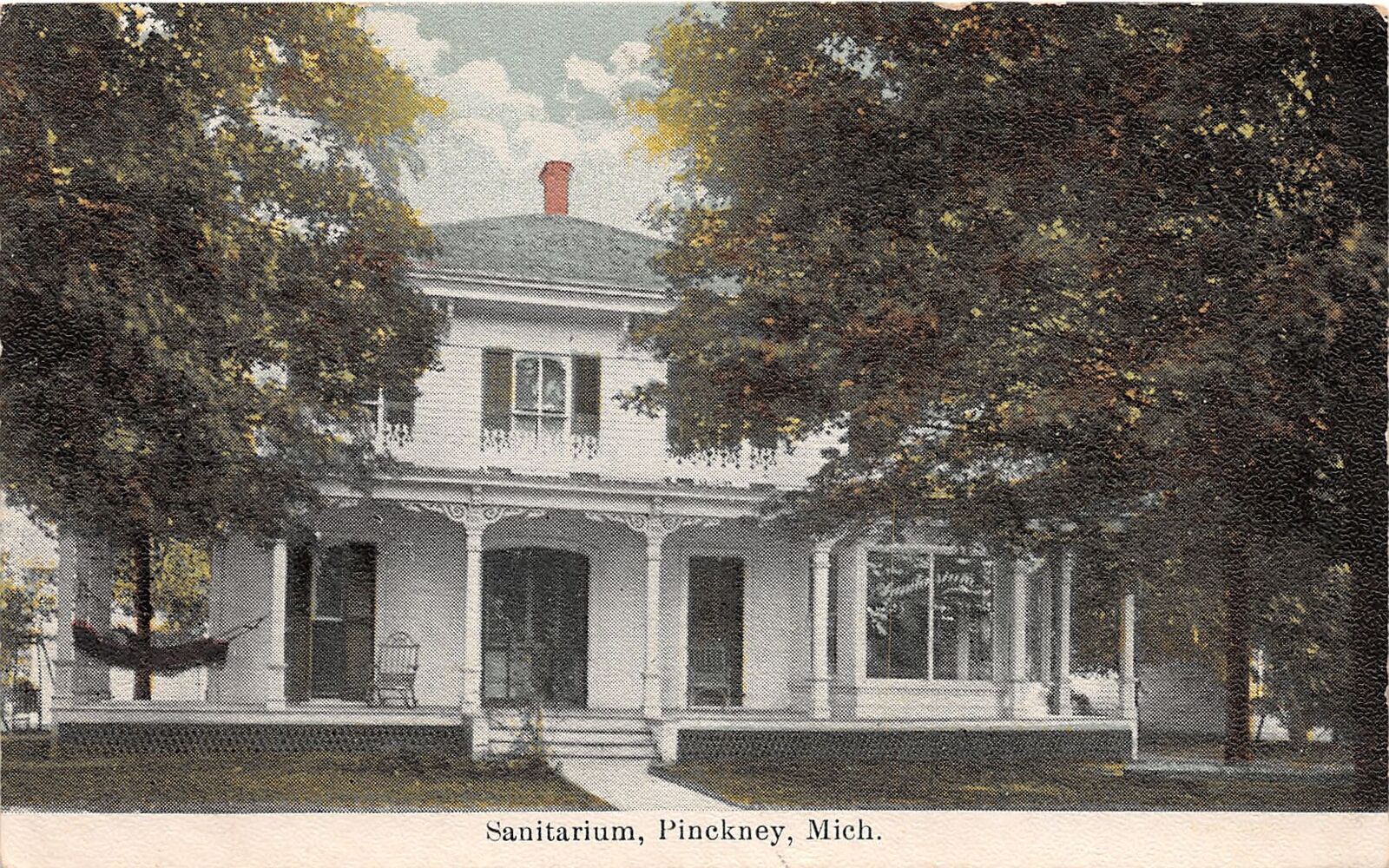 J60/ Pinckney Michigan Postcard c1910 Sanitarium Building  102