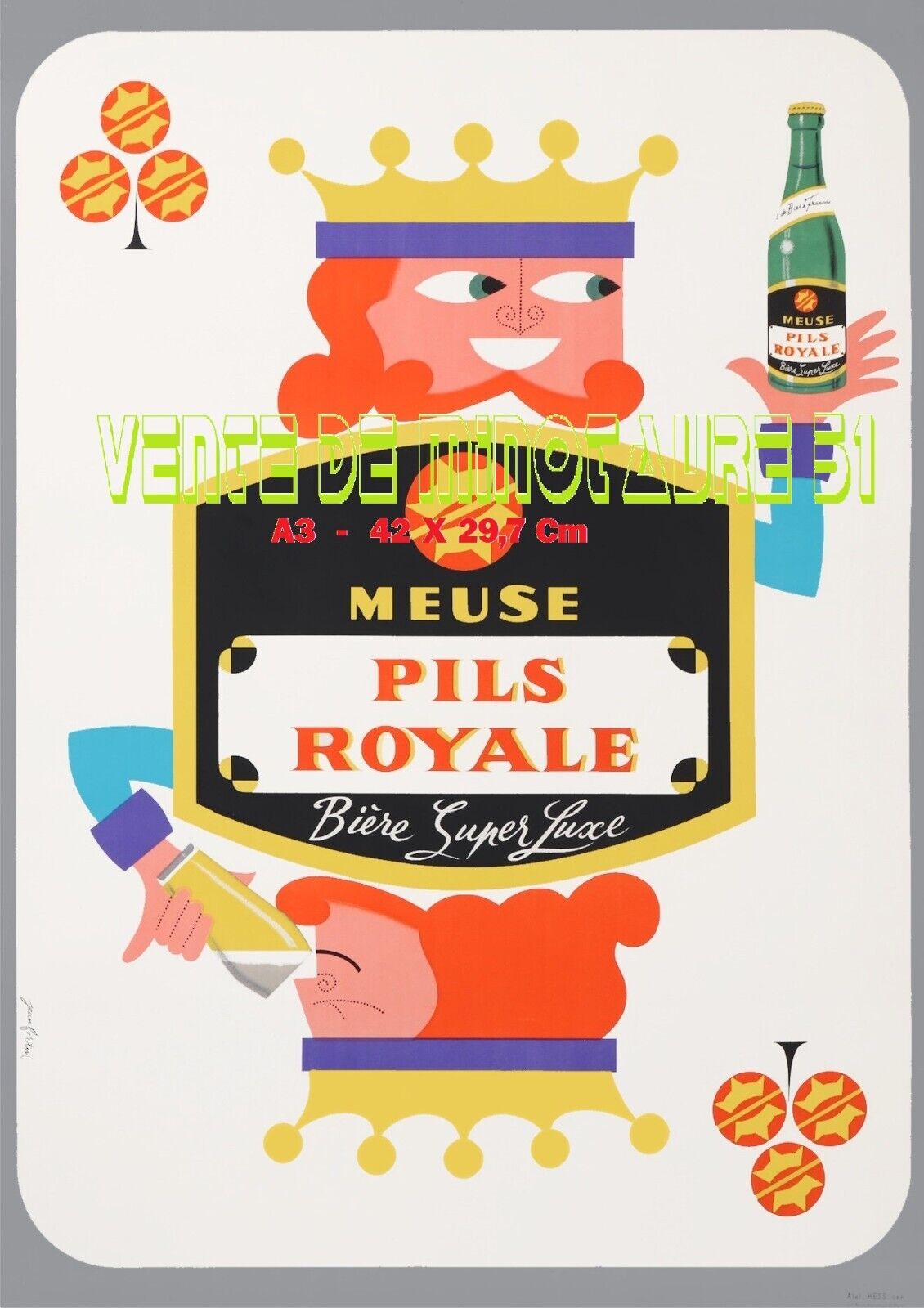 SUPER LUXURY PILS ROYALE BEER - Playing Card Style - A3 Plasticized