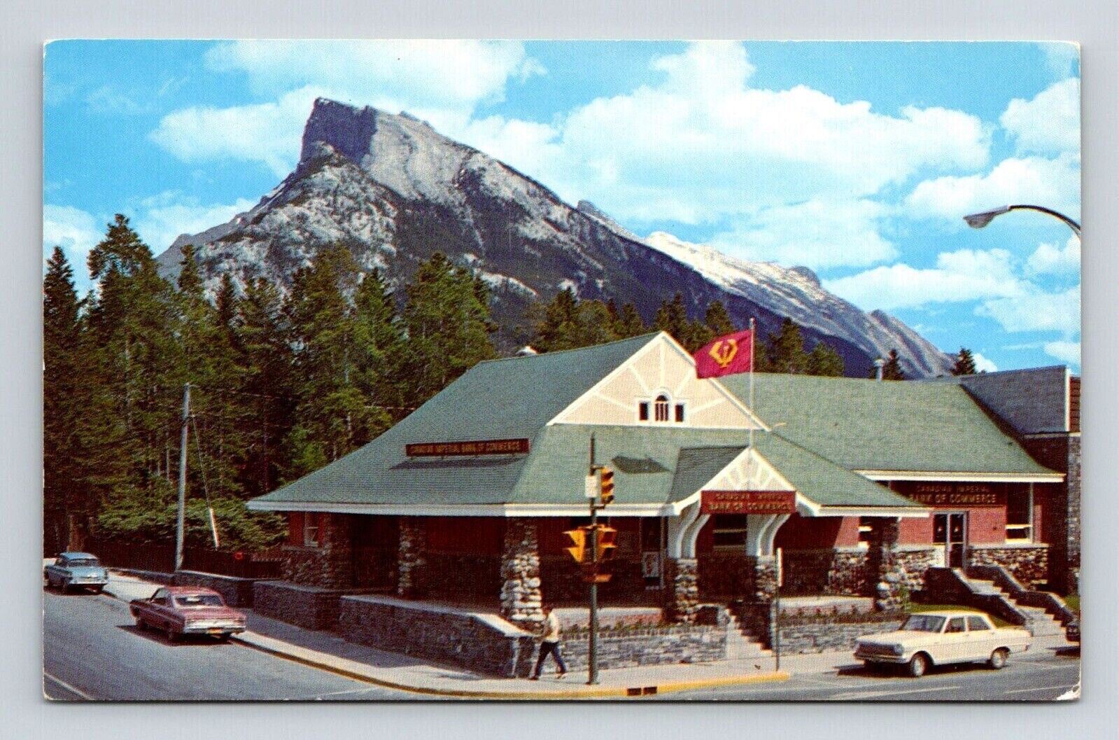 Mt Rundle Picturesque Banff Alberta Canadian Imperial Bank Commerce Postcard UNP