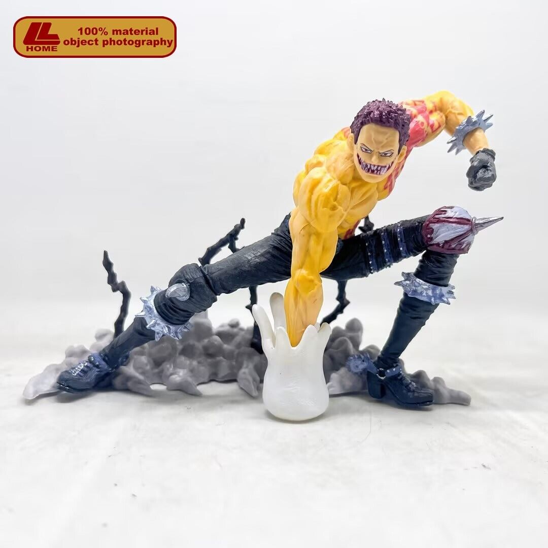 Anime OP Charlotte Katakuri Squatting Fist Fight Action Figure Statue Toy Gift
