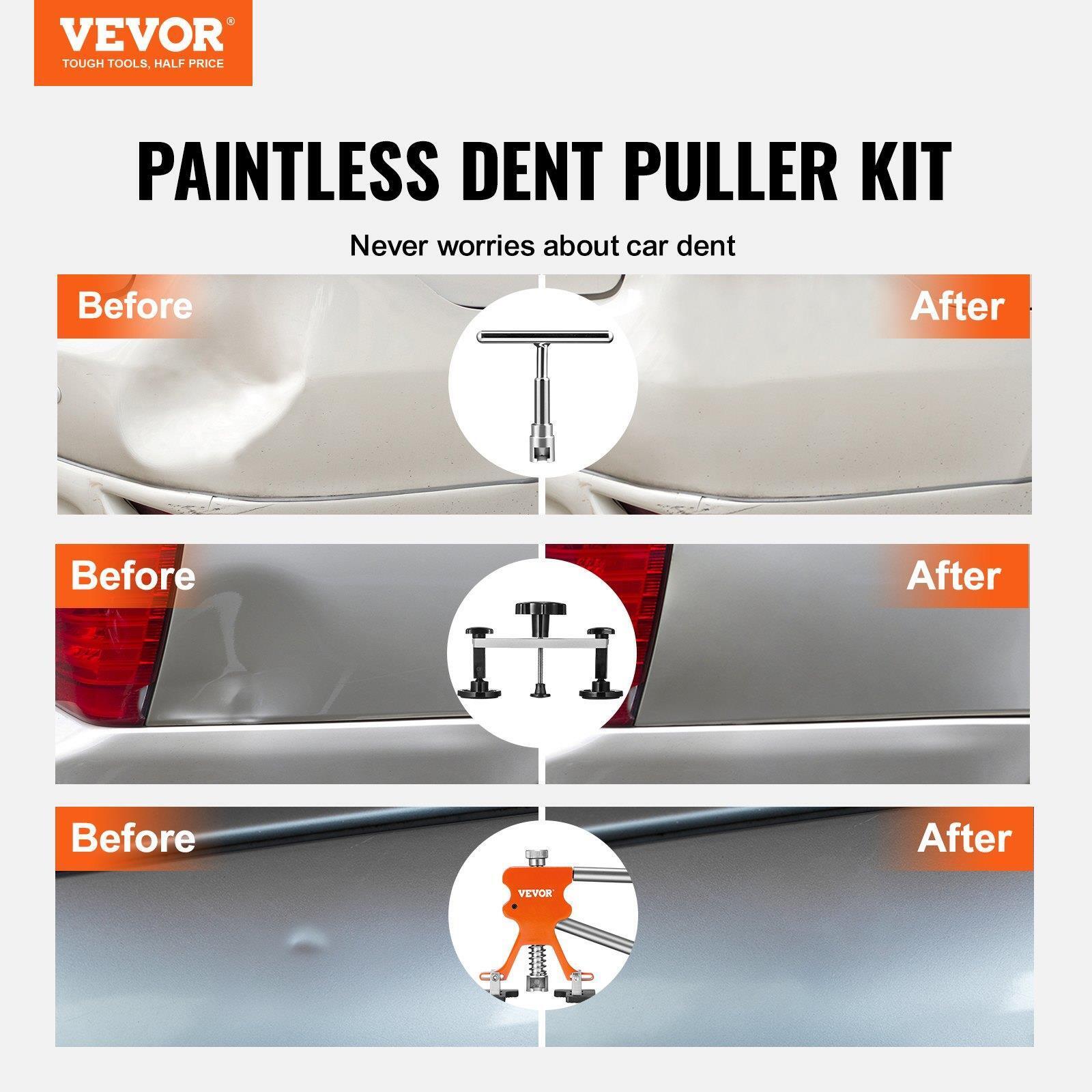 VEVOR 69 PCS Dent Repair Kit, Auto Car Body Paintless Dent Removal Tool Kit, Gol