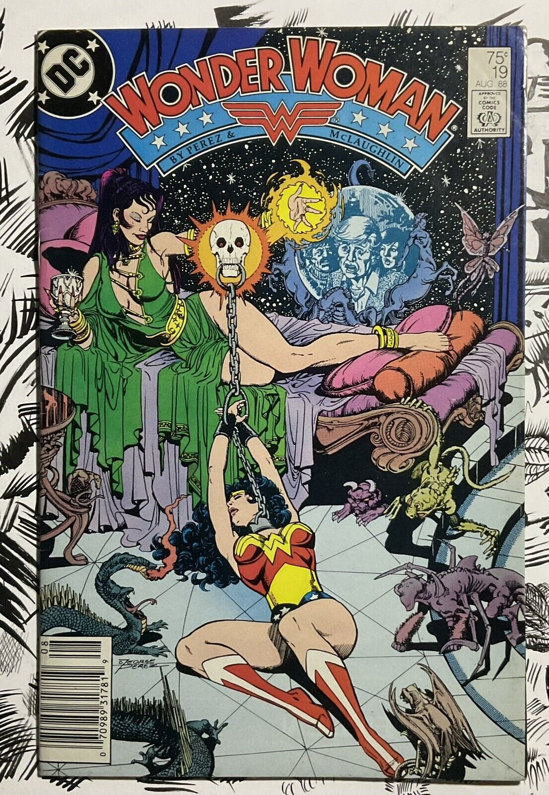 Wonder Woman #19 1988 1st Circe Bondage Cover George Perez DC