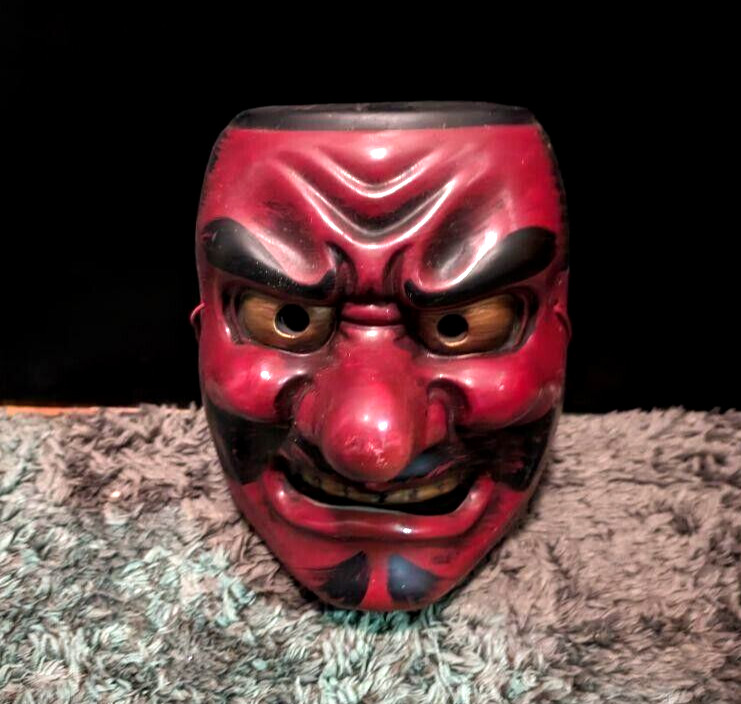 Japanese Tengu Mask Omen Yamanokami japanese antiques