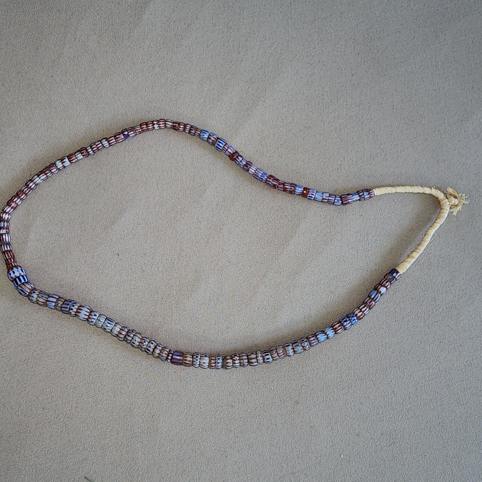 Single Strand Of Venetian Chevron Beads