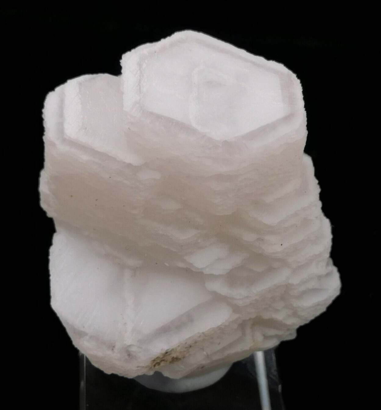 30mm 17g NEW FIND pale Pink Calcite, with glass stand, Natural Mineral Specimen