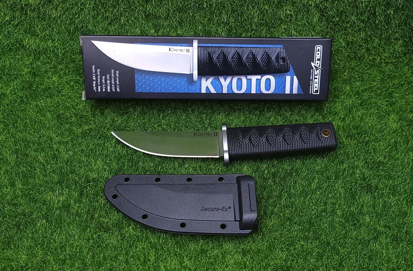 Cold Steel Kyoto II Mini Japanese Reinforced Fixed Blade Knife w/ Sheath - 17DB