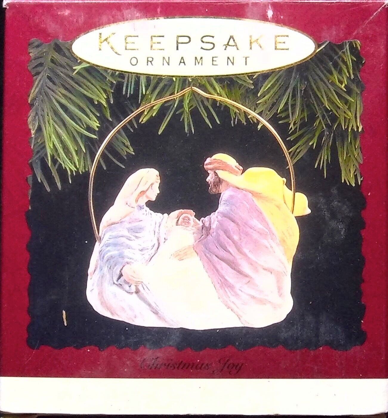 KEEPSAKE ORNAMENT - CHRISTMAS JOY ORNAMENT HALLMARK 1996 VINTAGE 