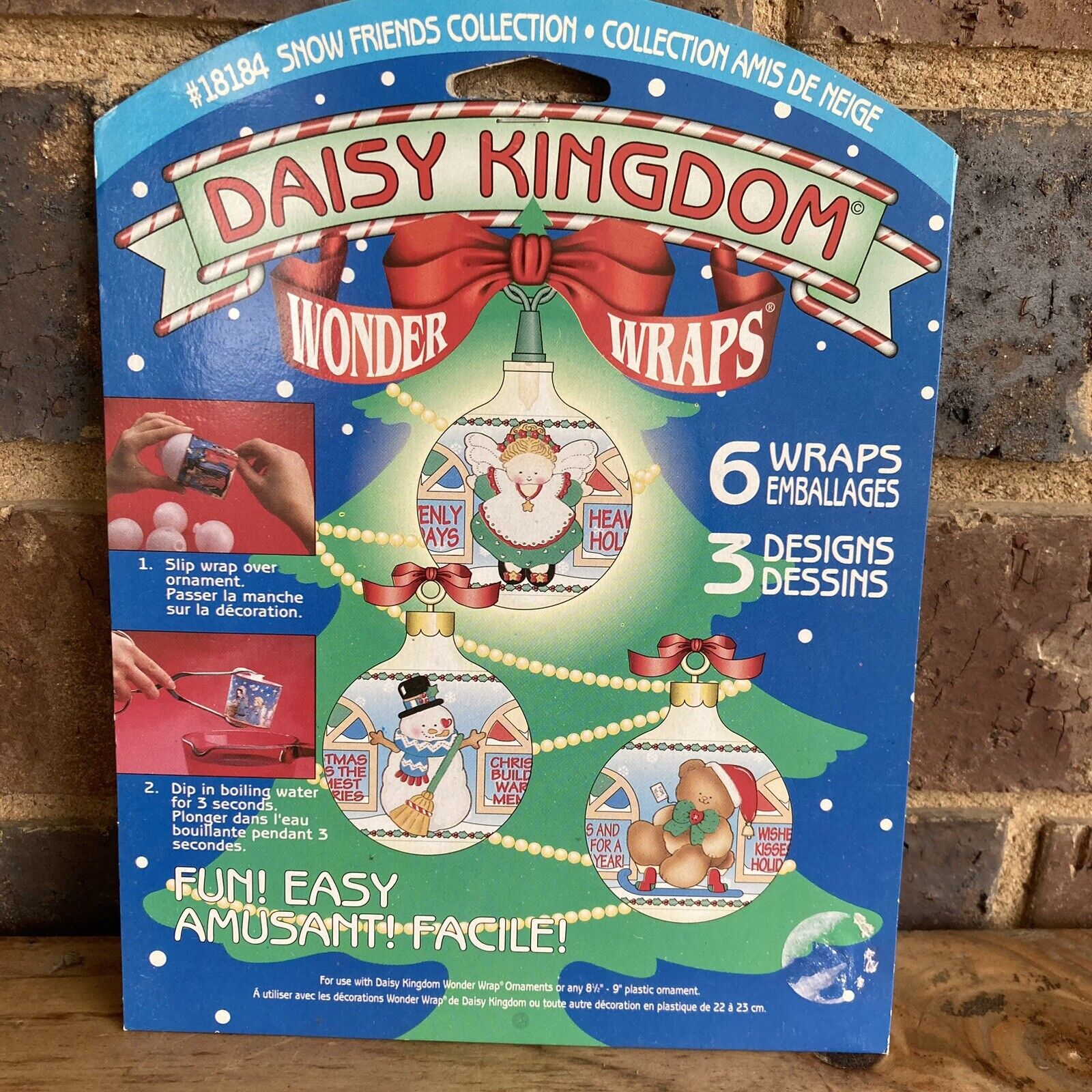 Daisy Kingdom Wonder Wraps Christmas Ornament Craft for 3” ornaments #18184