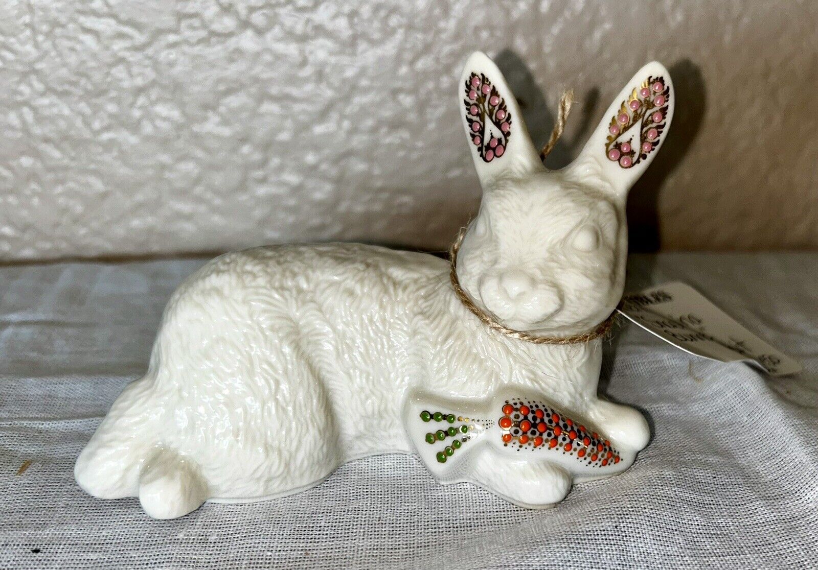 Lenox China Jewels Collection “Snack Time” Reclining Rabbit 1996