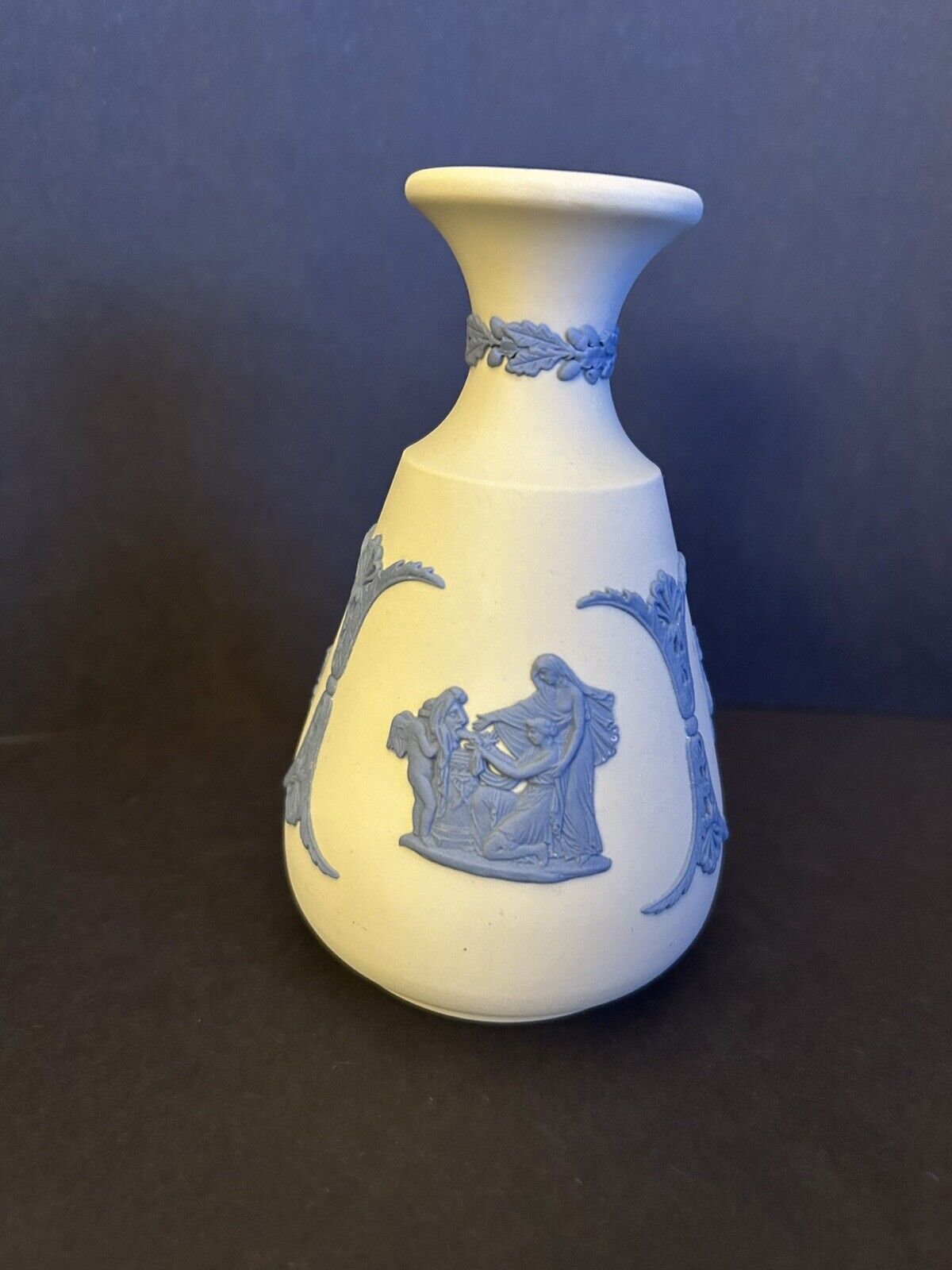 Wedgwood Reverse Jasperware Bud Vase