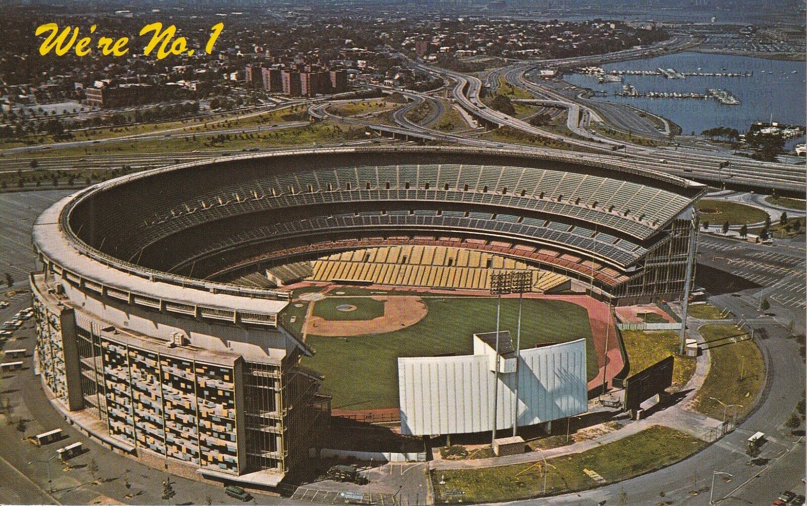 MLB New York Mets Baseball NFL Jets Football - Shea Stadium Postcard - We\'re #1