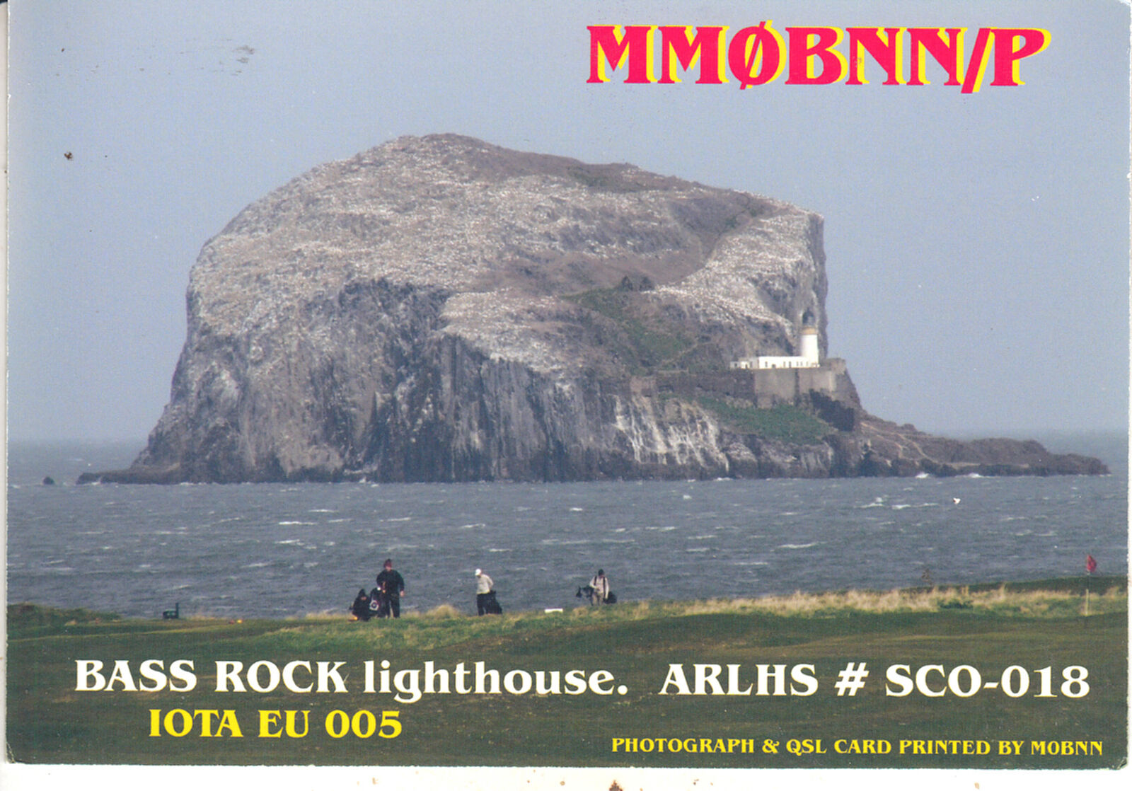 MM0BNN/p QSL Card--Bass Rock Lighthouse IOTA EU-005 Scotland 2005