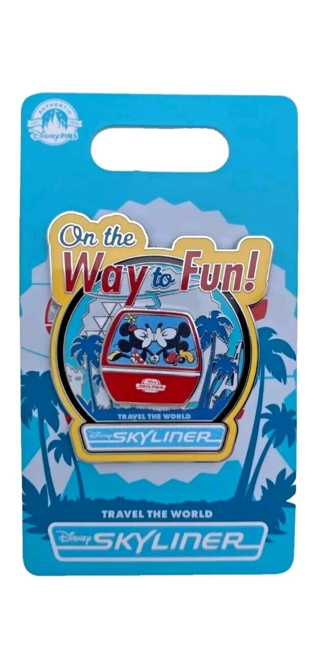 DISNEY PARKS SKYLINER MICKEY & MINNIE MOUSE ON THE WAY TO FUN PIN