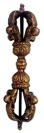  Brass Bell Metal Vajra (Dorje or Thunderbolt): Buddhist Tibetan 5 inches