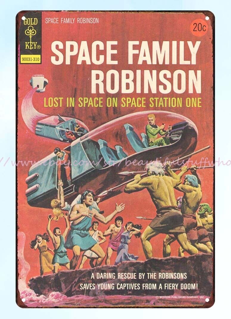 1973 Space Family Robinson Lost in Space Comics metal tin sign discount wall art